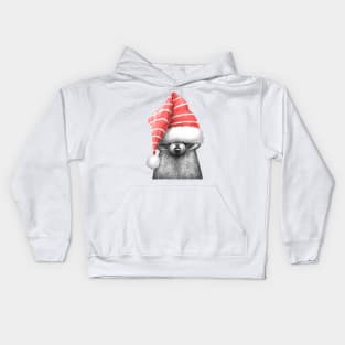 Raccoon in a hat Kids Hoodie